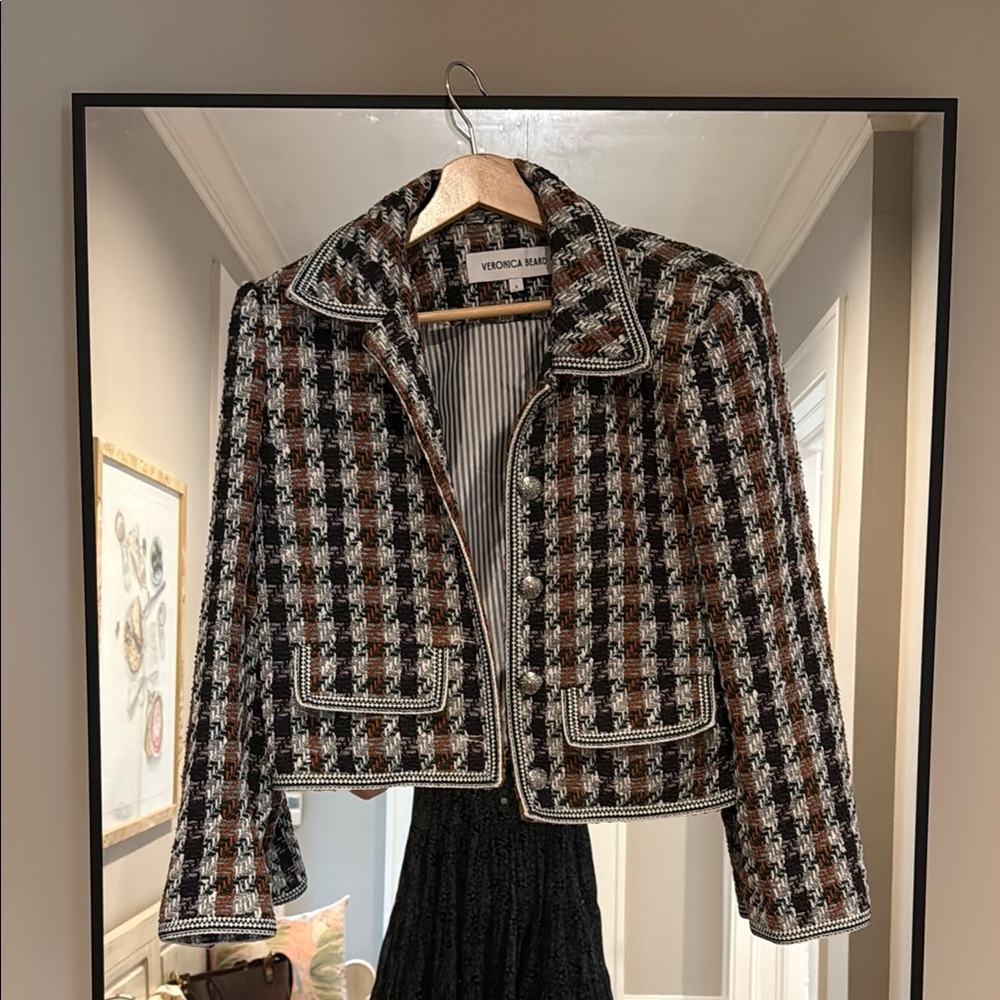 Veronica Beard Mikayla Jacket Cropped Tweed Jacket